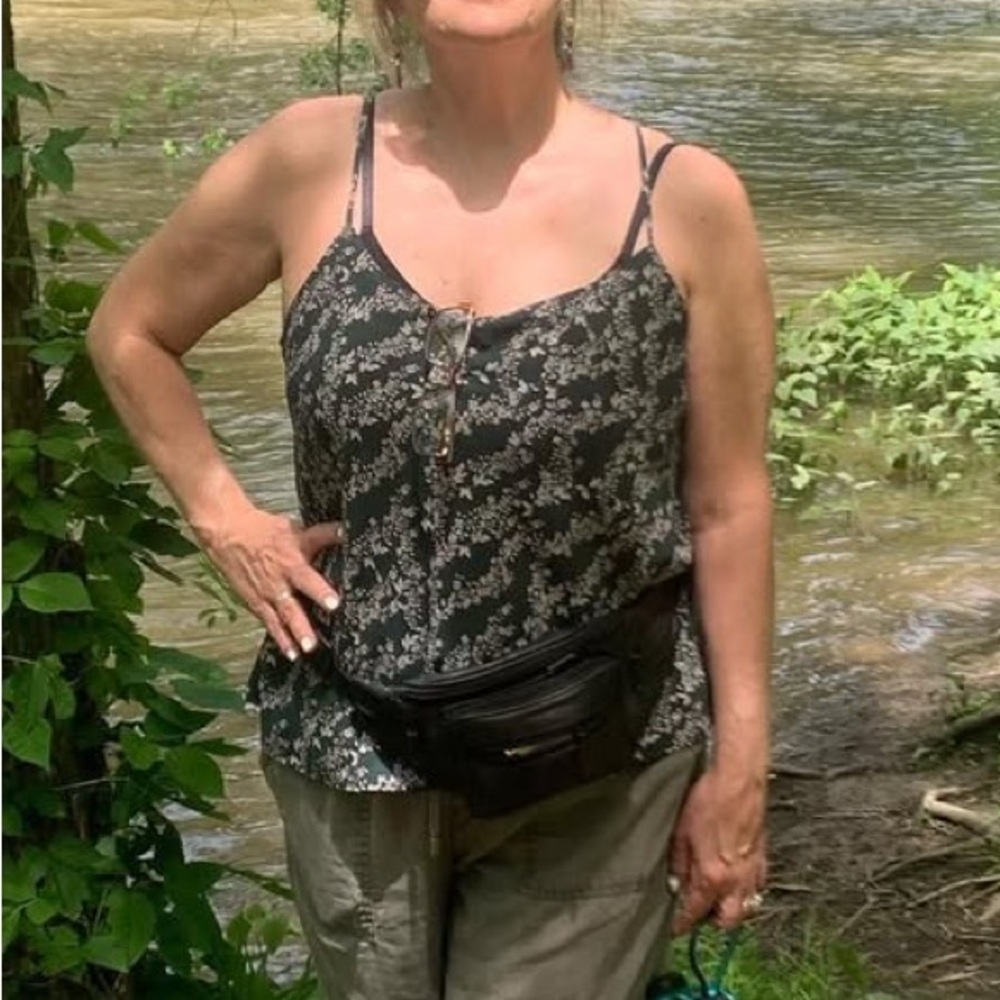 BCBGMaxAzria Spruce Green Strappy
Floral Camisole Top - Picture 7 of 13